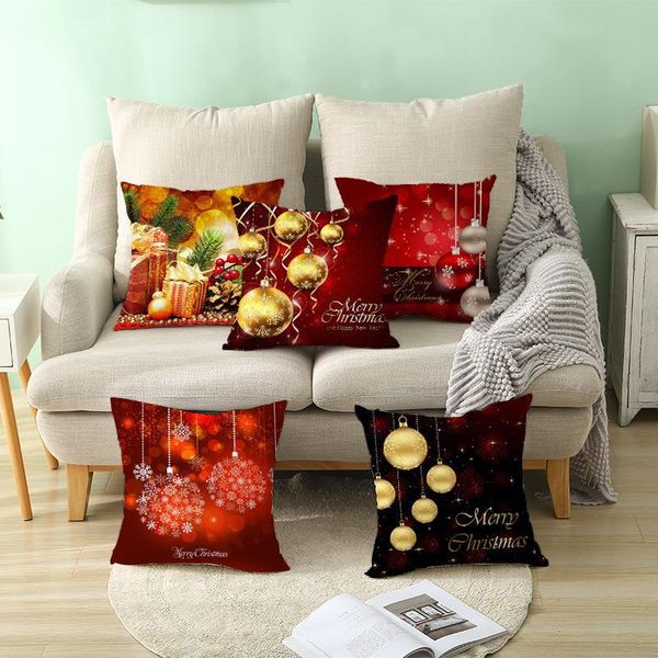 

fashion merry christmas cushion cover printed woven living room pillow covers decorative simple home 45cm*45cm cushion/decorative