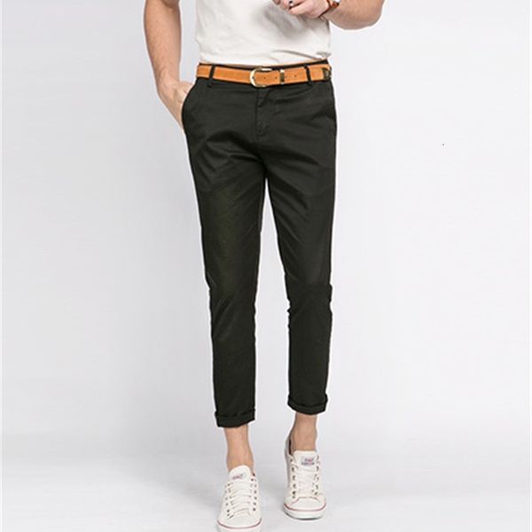 

dxpq suit pants men mens casual stretch male trousers man long straight black blue khaki plus size pant iy7n