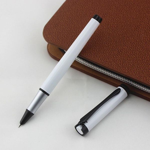 

fountain pens oaso s115 0.38mm iridium nib metal ink white and silver clip luxury finance pen for office gift box