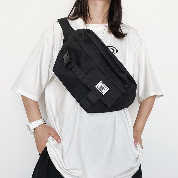 

brand original design 2021 large capacity breast bag fashion cargo casual versatile canvas shoulder waist bags