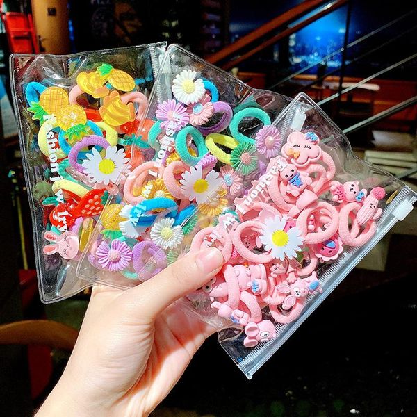 

hair accessories girls baby cute seamless not hurt small band children's rubber headdress women, Slivery;white