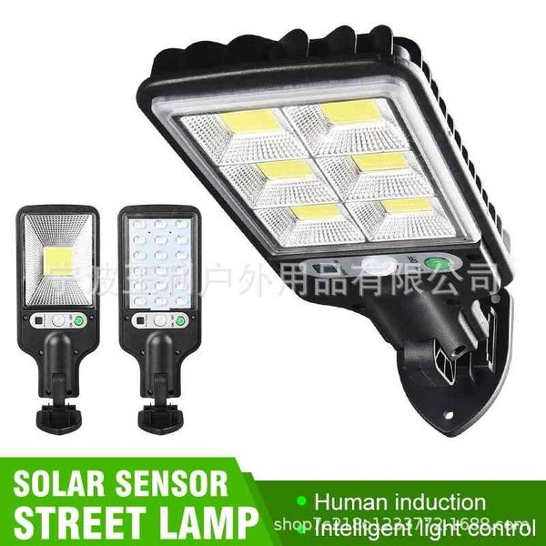 

new solar energy outdoor led courtyard wall human body induction garden terrace garage door waterproof safety street lamp
