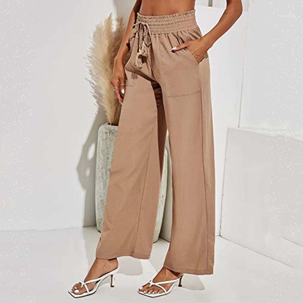 

women's leggings white linen pants for women summer trousers pocket harajukuÂ casual plus size aesthetic wide leg pant pantalones de muj, Black