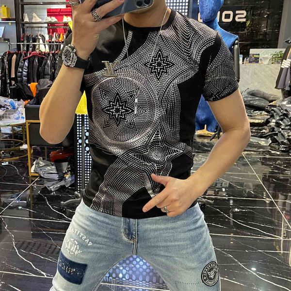 

tee short-sleeve of men in the shirt, White;black