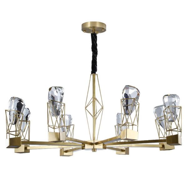 

chandeliers luxury gold crystal modern lighting ac110v 220v lustre cristal living decoration lamp bedroom lights