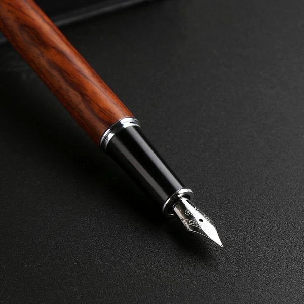 

fountain pens vintage style pear wood barrel pen 0.5mm nib business office gift