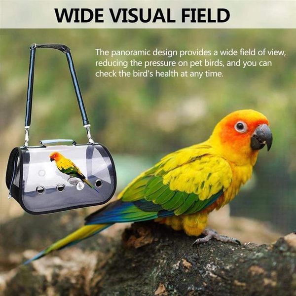 

bird cages travel bag portable pet transparent breathable lightweight cage for outdoor _wk