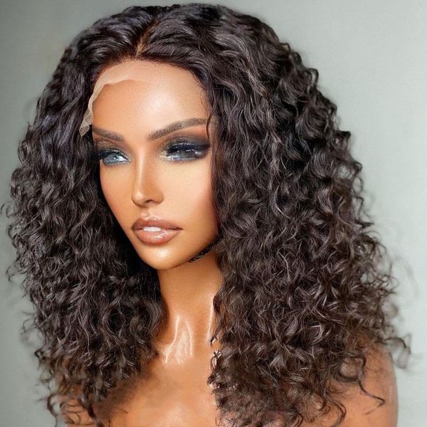 

synthetic wigs short cut bob lace front hair for black women deep wave frontal fiber wig with babyhair preplucked kinky curly
