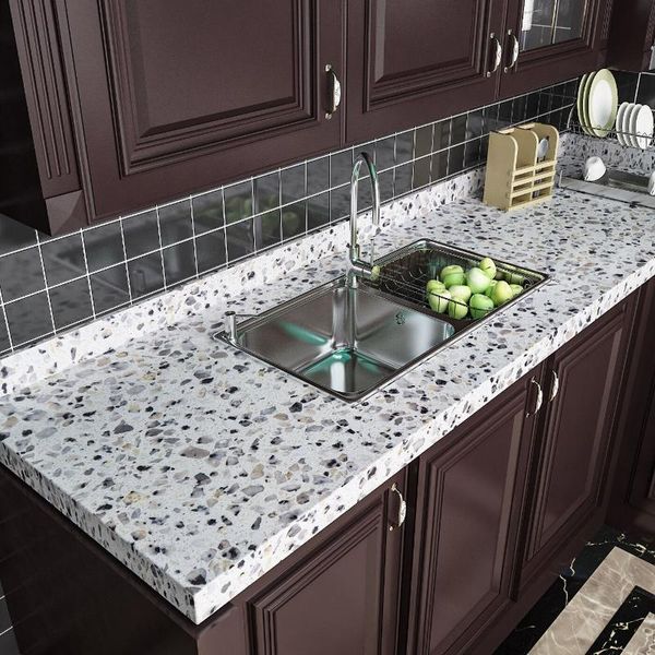 

wall stickers granite marble wallpaper kitchen self-adhesive furniture renovation films floor waterproof decorative modern home decor