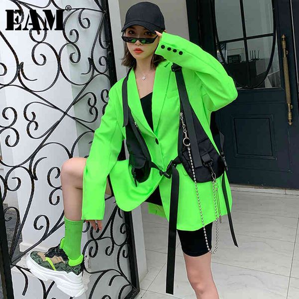 

[eam] women loose fit black pocket ribbon hollow out vest v-collar sleeveless fashion spring autumn 1dd6399 21512, Black;white