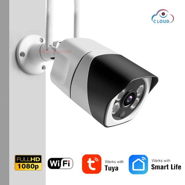 

neocoolcam tuya 1080p wifi ip camera wireless outdoor waterproof 2mp night vision security support tf/cloud storage cameras