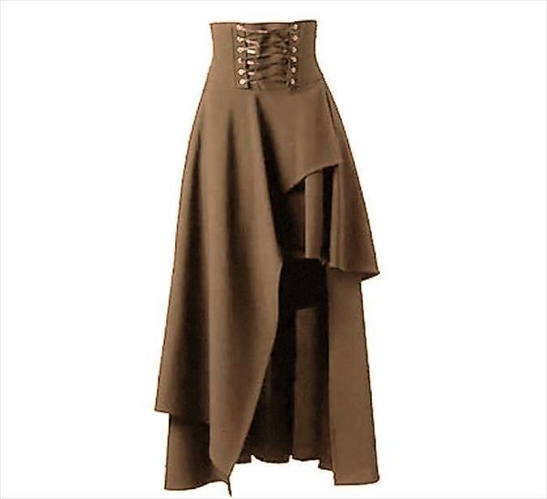 

lolita style vintage medieval womens skirt bandage renaissance gothic masquerade party wear costumes pirate draped, Black