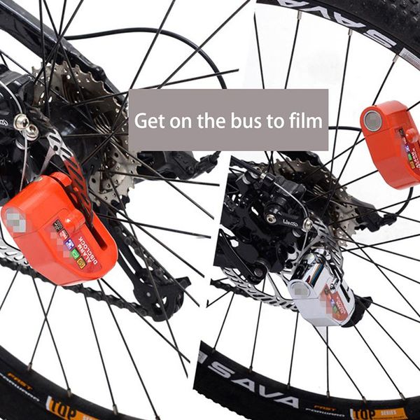 

bike locks anti-theft waterproof moto lock cycling security vibration alarm 110db
