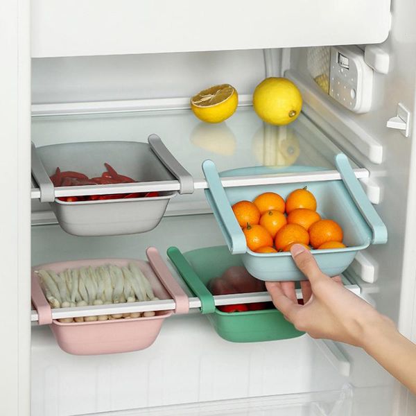 

storage baskets 2021 adjustable stretchy refrigerator organizer drawer basket pull-out drawers fresh spacer low rack