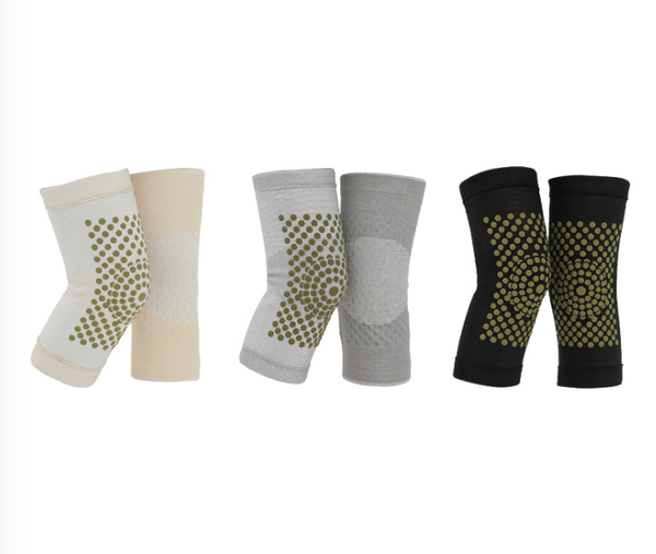 

wormwood knee pads wear leggings to keep warm men and women old cold legs lacquer cover joints cold-proof elbow &, Black;gray