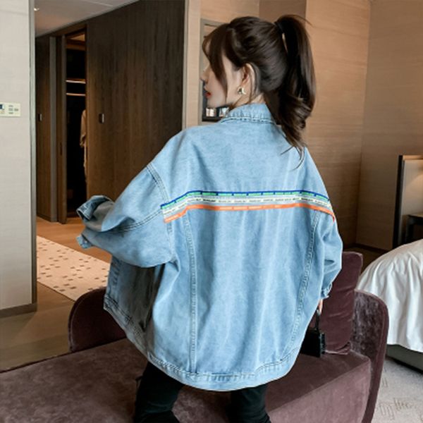 

women's jackets blue release denim female jacket spring and autumn fashion casual korean 6m75, Black;brown