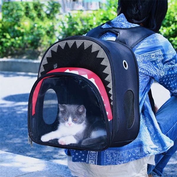 

cat carriers,crates & houses carrier portable pet outdoor double shoulder bags backpack transparent carriers for kitten small dog puppy supp