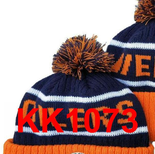 2021 Oilers Hokey Beanie Kuzey Amerika Takımı Yan Yama Kış Yün Spor Şapkası Kafatası Kapakları A0