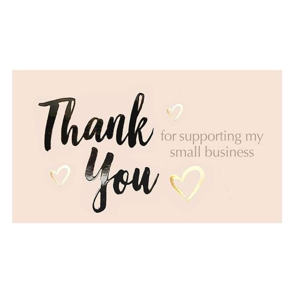 

50pcs thank you for supporting my small business card thanks greeting gift cards