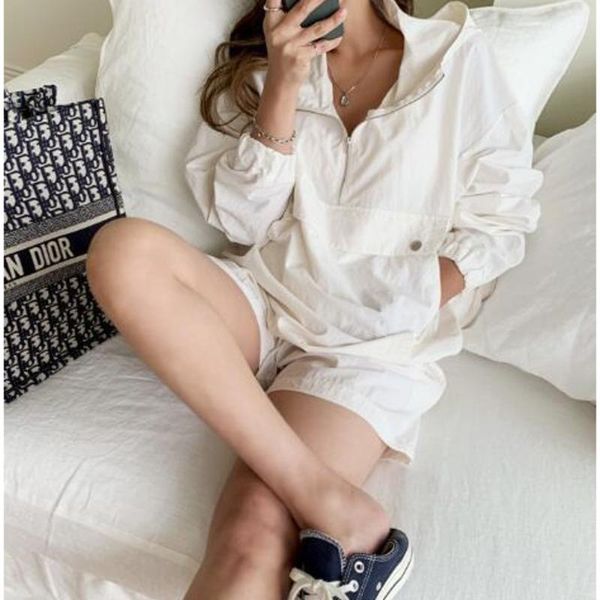 

women's tracksuits spring summer tracksuit women suit two-piece hooded long sleeve hoodies and shorts female sets casual loose thin, Gray