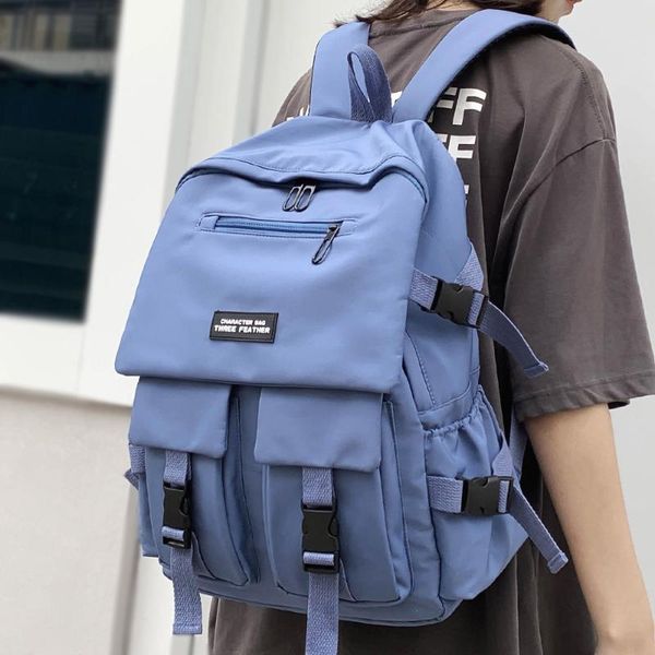 

women waterproof nylon backpack cool male book ladies school bag men student girl trendy female fashion bags boy