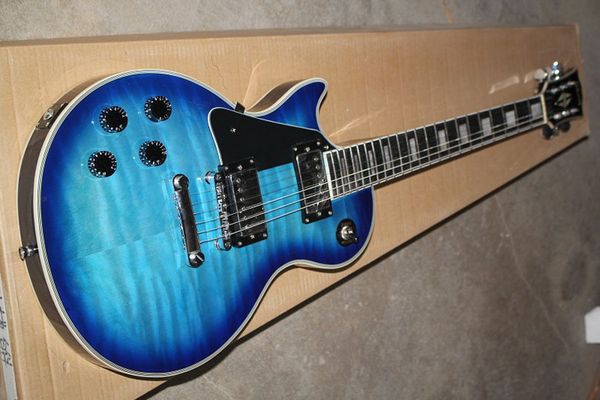 

left hand electric guitar left hand special cloud maple veneer blue