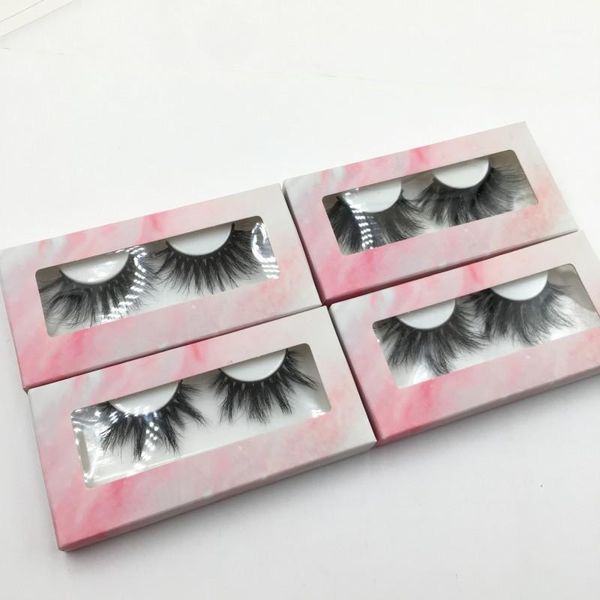 

dramatic 25mm 5d mink lashes 6pairs/lot 100% real sale eyelashes marble packaging1