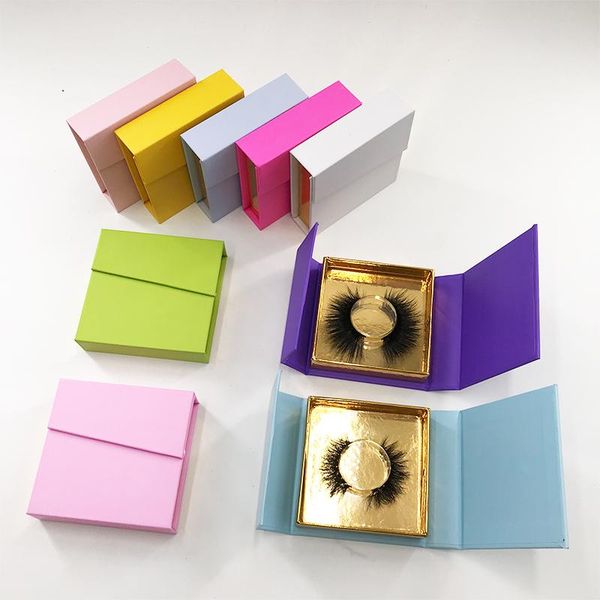 

false eyelashes envelope lash boxes for 25mm dramatic mink lashes and natural fluffy candy colorful eyelash cases customized package