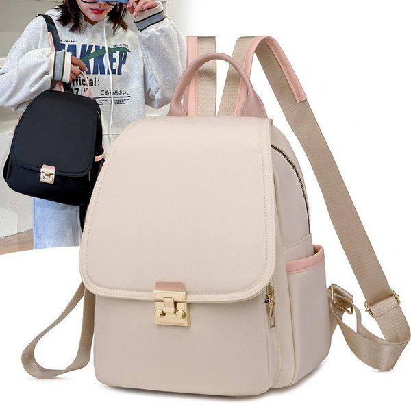 Mochila Estilo Casual Cor Sólida Oxford Mochilas Mulheres Grande Capacidade Back Pack Mochilas Para Mujer Designer Bagpack School Bookbag bonito s