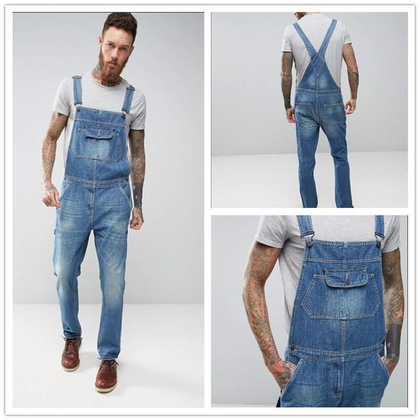 

jeans and trousers with straps for men, Blue