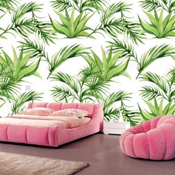 

wallpapers custom 3d murals,tropical leaves print wallpaper,el room restaurant living bedroom tv wall kitchen wallpaper