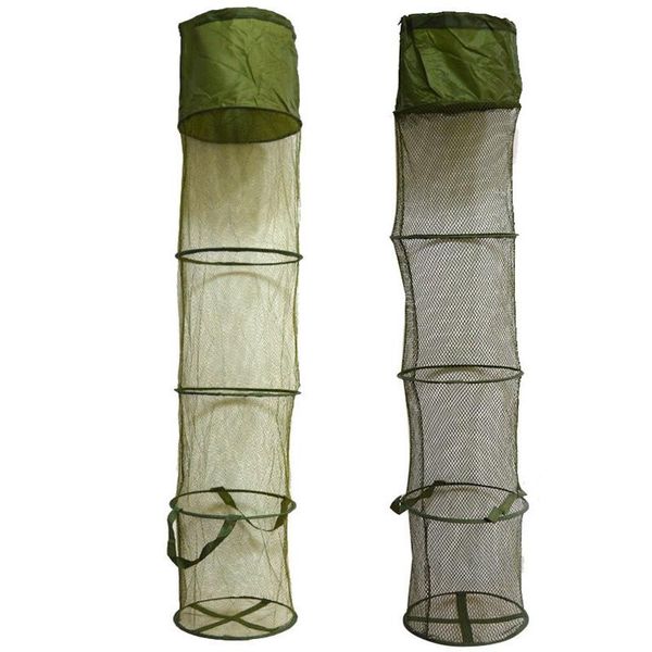

layers collapsible fishing basket dip net cage to keep fish alive in the water 30cm*140cm accessories tool