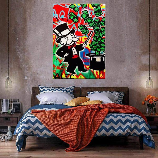 

alec monopoly magic man huge oil painting on canvas home decor handpainted &hd print wall art pictures customization is acceptable 21060129
