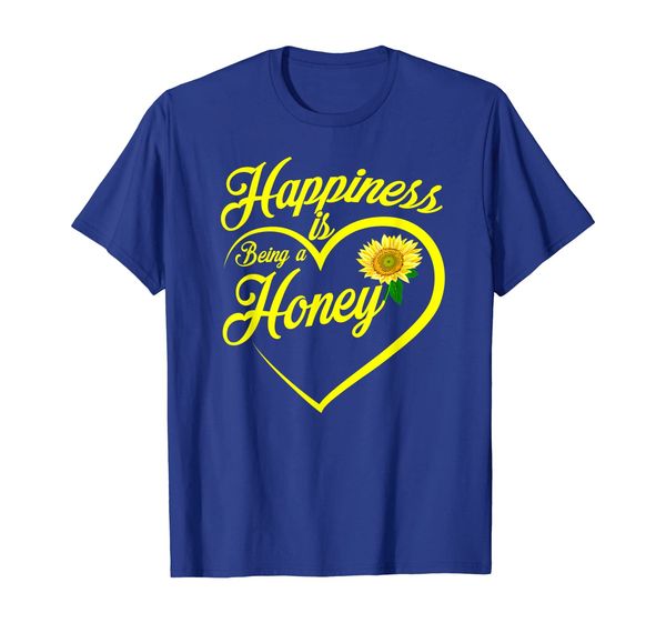 

happiness is being a honey grandma sunflower heart t shirt, White;black