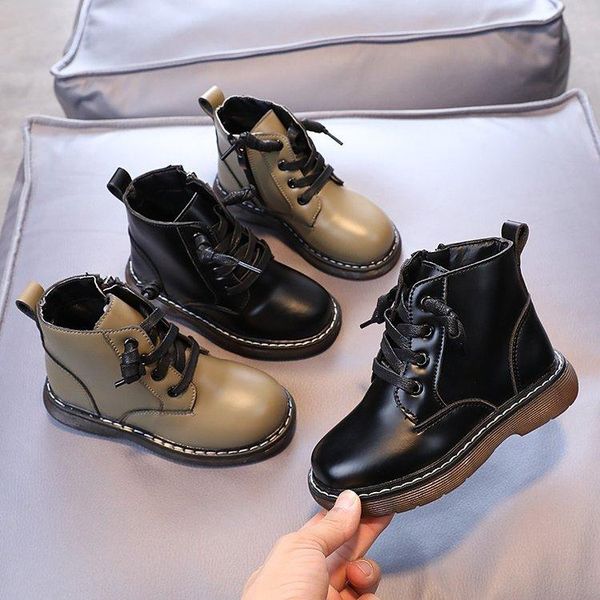 

boots girls snow girl winter for toddler kids boy fashion british booties, Black;grey