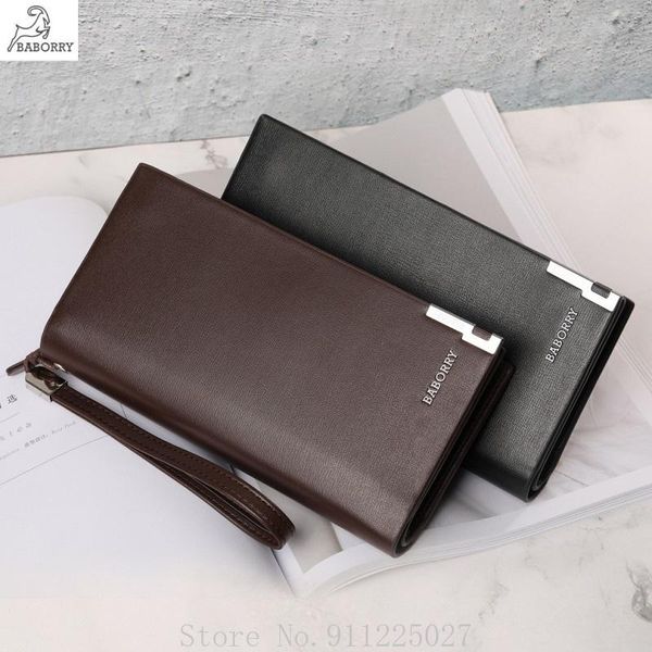 

men's clutch long wallet multifunction phone large capacity mony bag pu leather purse card holder wallets, Red;black