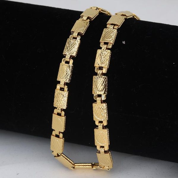 

chains love 18k gold plated chain copper necklace for men women hip-hop box rope african jewelry gift, Silver