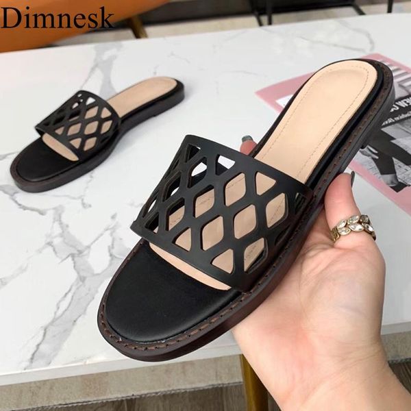 

slippers flat hollow outs women thick sole open toe beach sandals summer comfort leisure seaside vacation shoes lazyman slides, Black