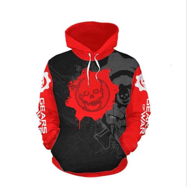 

men's hoodies & sweatshirts printed game anime hoodie skull man hoodies streetwear men clothing hip hop hooded lj201222 c1jc, Black