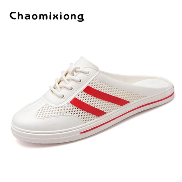 

men sandals crocks summer hole shoes crok rubber clogs eva garden black cro beach flat casual slippers 210624