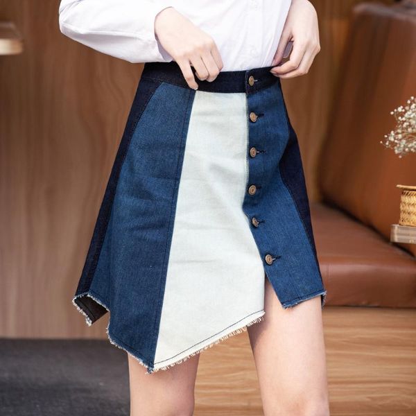 

skirts womens irregular a-line skirt color large size, Black
