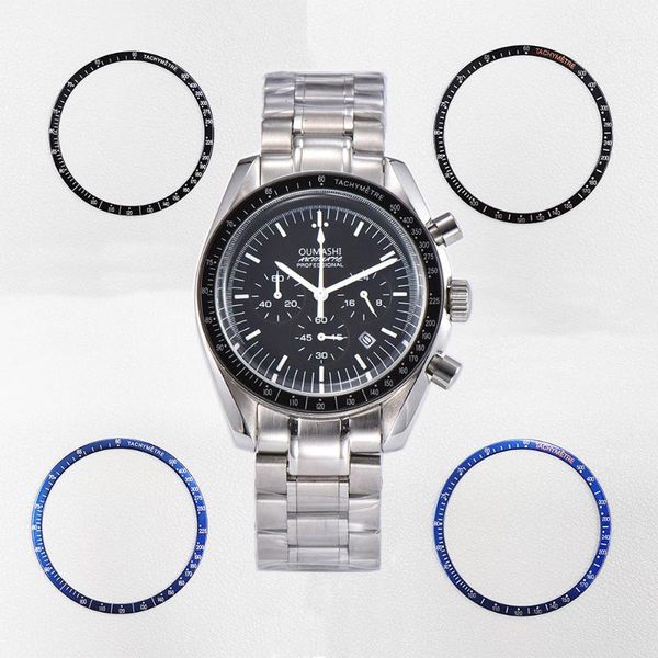 

repair tools & kits 38.5mm omg watch ring aluminum bezel insert for speedmaster 39mm case accessories inner diameter 34mm