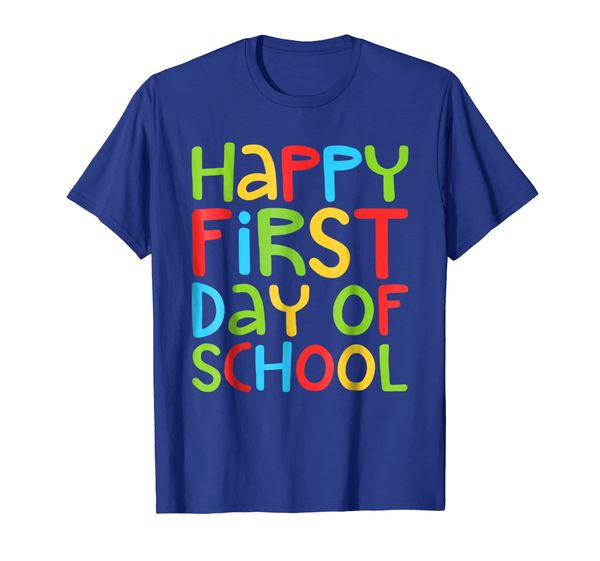 

happy first day of school t-shirt back to school gift shirt, White;black