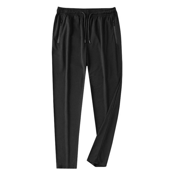 

running pants mesh ice silk lightweight quick dry jogging men sweat training sport sportswear workout z006, Black;blue