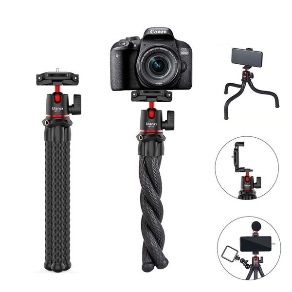 

tripods ulanzi mt-11 flexible ocs tripod for phone dslr camera vlog portable 2 in 1 design selfie stick with holder