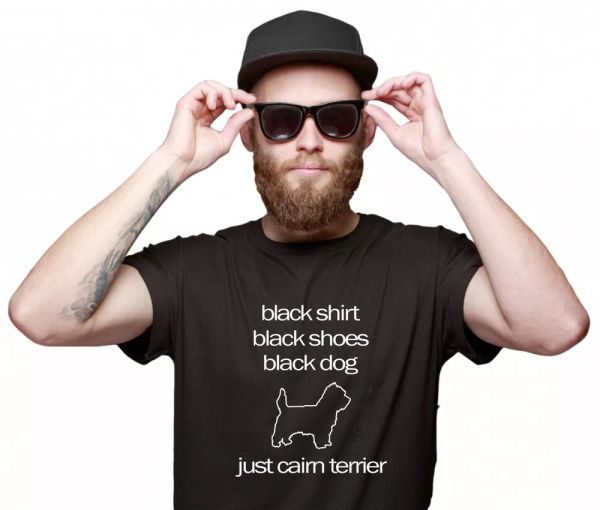 

Cairn Terrier Unisex T-Shirt Black Dog Dogs Motif Core, Mainly pictures