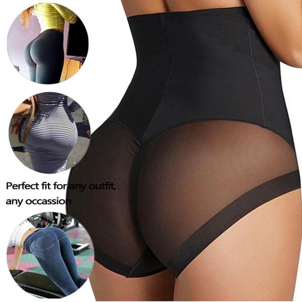 

women's shapers sfit womens high waist trainer body shaper panties faja tummy control slimming seamless underwear shapewear bulifter br, Black;white