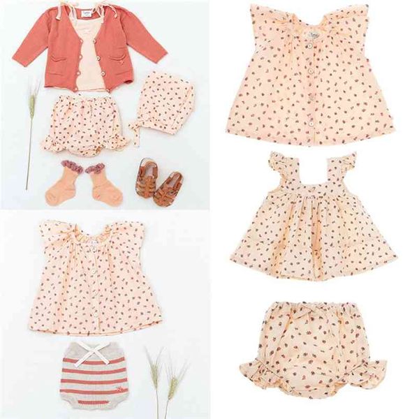 

tocoto summer sweet baby girl lovely dress brand design toddler strawberry pattern tutu dresses vintage kids clothes 210619, Red;yellow