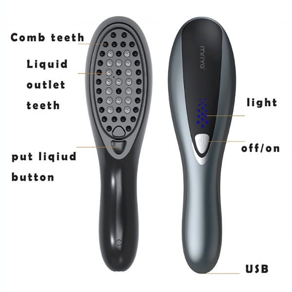 

electric laser hair growth comb anti hair loss product massage therapy infrared rf red light vibration massager brush usbscouts