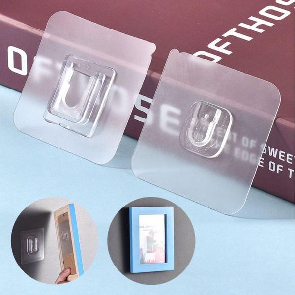 

5/10 pairs double sided adhesive wall hooks hanger strong transparent suction cup sucker storage holder home hook & rails